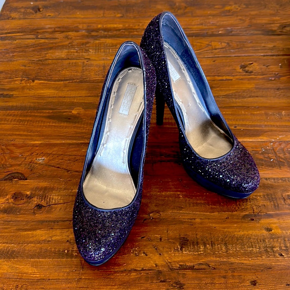 Size 10 Purple Sparkly high heels